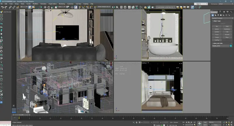 проект дом в 3ds max